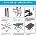 thumbnail image 4 of Campingtisch Klappbar, Aluminium Ultra Leichte Tragbar Klapptisch Mit Tasche, Klappbar Camping Tisch Prfekt Fr Picknick41x35x30cm, 4 of 5