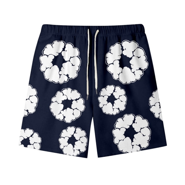 WILLBEST Pantalones Cortos de Verano para Hombre con Estampado Dt, Pantalones Cortos con Bolsillo y Lazo Totalmente Estampados para Resort