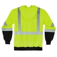 thumbnail image 2 of Ergodyne GloWearÂ® 8373 Class 3 Pullover Hi-Vis Hooded Sweatshirt - Black Front, Lime, XL, 2 of 2