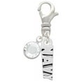 thumbnail image 2 of Delight Jewelry Navy - Silvertone Clip on Charm with Clear Crystal Drop, 2 of 4