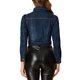 thumbnail image 3 of CHAQUETA DE MEZCLILLA PARA MUJER INSPIRADA CHIC, CON MANGAS PUFF, CORTA, LAVADA, ESTILO OESTE, TAMAÑO M, NEGRO AZUL, 3 of 7