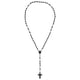 thumbnail image 2 of Rosario para hombre en acero inoxidable Negro 52 cm, 2 of 5