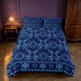 thumbnail image 2 of Homewish Hippie Sun and Moon Duvet Cover Queen, Blue Black Aztec Queen Bedding, Navy Blue Reversible 3-Piece, 1 Duvet Cover and 2 Pillowcases, 2 of 6