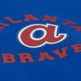 thumbnail image 6 of Women's Mitchell & Ness  Royal Atlanta Braves Cooperstown Collection Crewneck Sweatshirt, 6 of 7