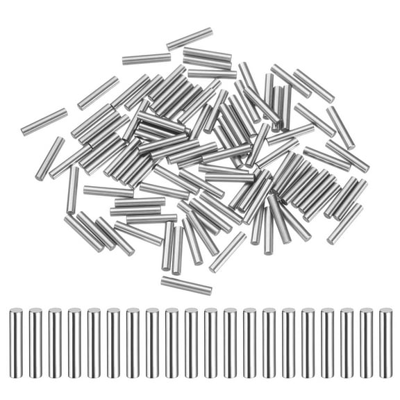 100 Pack 2mm x 11mm Dowel Pins Bearing Steel Cylindrical Dowel Pins Shelf Support Peg Pin /-0.02mm Diameter Tolerance, Silver Tone