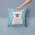 thumbnail image 2 of Winter Snowflake Dog Face Design Fabric Decorative Pillow, 2 of 4