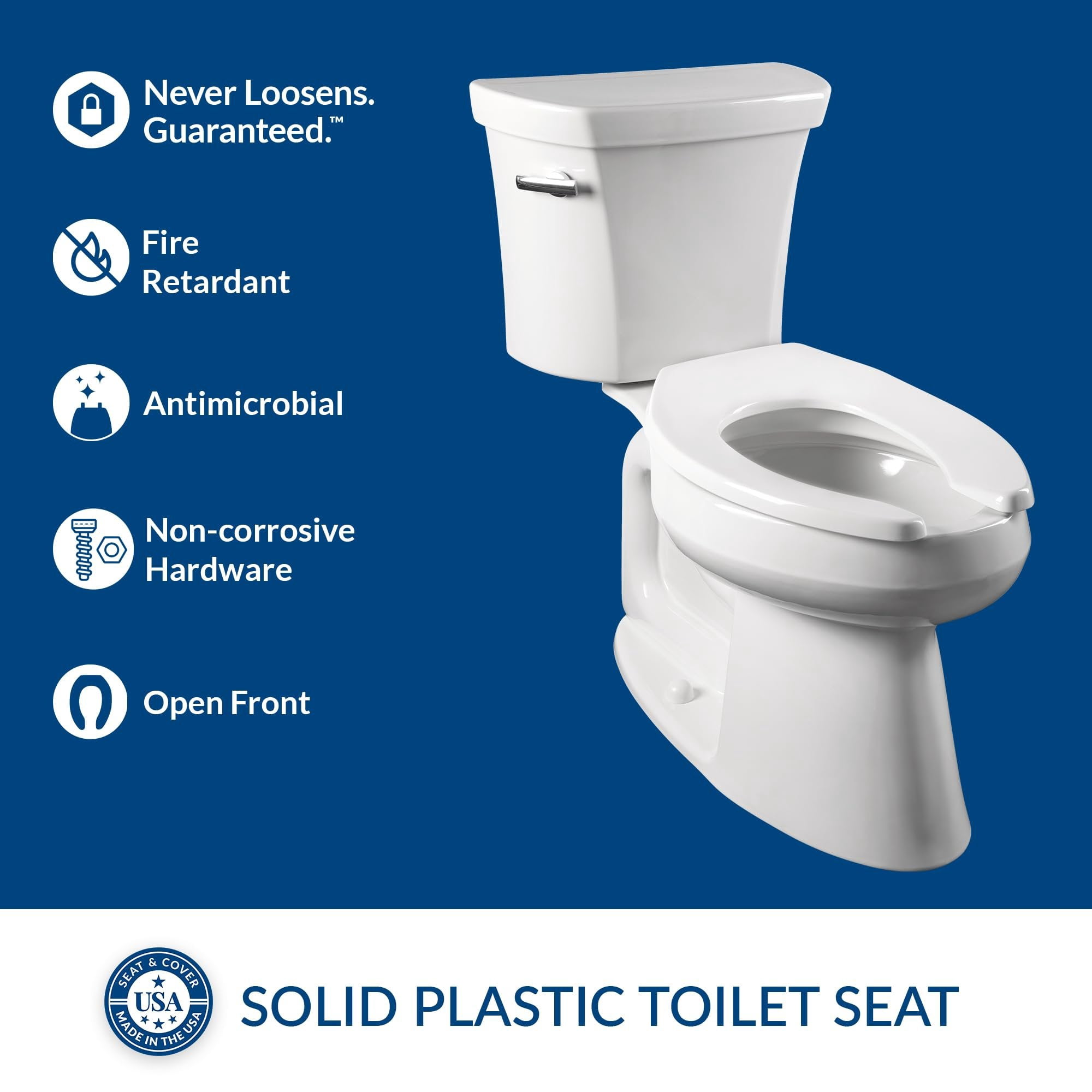Bemis Heavy-Duty Plastic Toilet Seat White