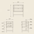 thumbnail image 4 of Joyyskill End Table with 2 Drawers, Farmhouse Nightstand with Open Shelf, Modern Bedside Cabinet Side Table Night Stand, Light Oak, 4 of 5