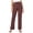 Coffee, variant on Kureaily Women's Solid Color Cotton Casual Pants With Drawstring Waist And Pleated Linen Blend Trousers Women Lightweight Pants