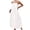 White, variant on Women Solid Backless Satin Summer V-Neck Home Dress Mid Calf Nightgowns