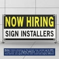 thumbnail image 3 of Now Hiring Sign Installers 13 oz Heavy Duty Vinyl Banner Sign Installer Jobs Available Help Wanted Sign for Business Advertising Indoor/Outdoor Single-Sided w/ Metal Grommets (4x10 ft, Bk & Wh & Ye), 3 of 6