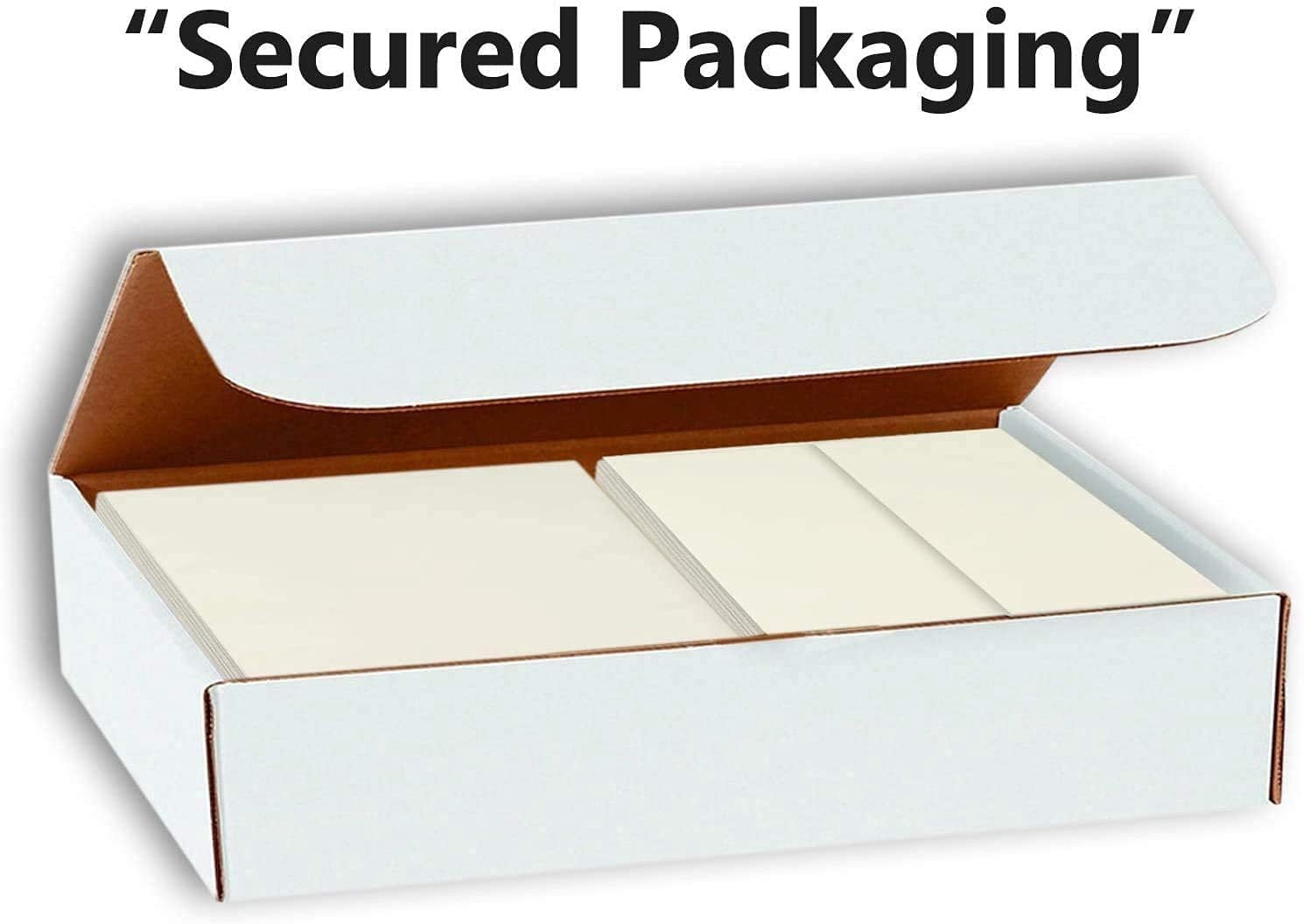 Hamilco Cream White Cardstock Blank Place Tent Folded A2 Cards - Greeting Invitations Stationary - 4 1/4 x 5 1/2" Heavy weight 80 lb Card Stock for Printer