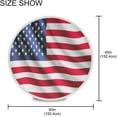 thumbnail image 3 of Coolnut 60" American Flag Round Tablecloth, Round Table Cloth Water Resistant Spill Proof Large Table Cover for Family Gathering Dinner, Hotel, BBQ, 3 of 7