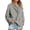 Light Gray_#10, variant on Sweatshirt for Women Oversized Casual Long Sleeve Button Henley Neck Pullover Tops Fashion Outfits Clothes Black 2XL