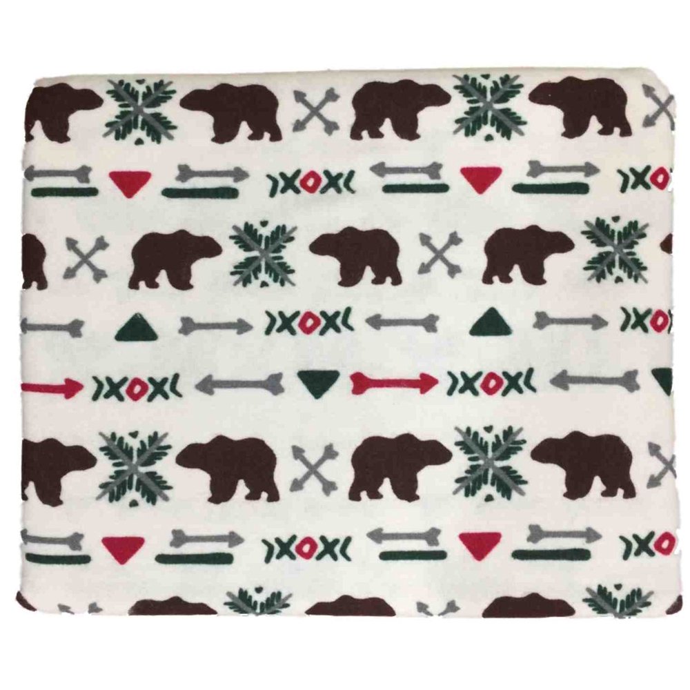 Winter Brown Bear Soft Flannel Sheet Set 100 Cotton, Twin Bed Sheets