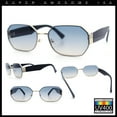 thumbnail image 3 of Womens Retro Dad Fashion Metal Rim Octagonal Rectangle Classy Sunglasses Gold - Blue Beige, 3 of 8