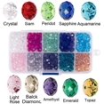 thumbnail image 2 of 10 Colors Jewelry Making DIY Glass Beads Kit Colour Faceted Shape Crystal Beads Seed Jewelry Finding Tube Telephone Handmade Hanging Ornament Bead (4mm), 2 of 7