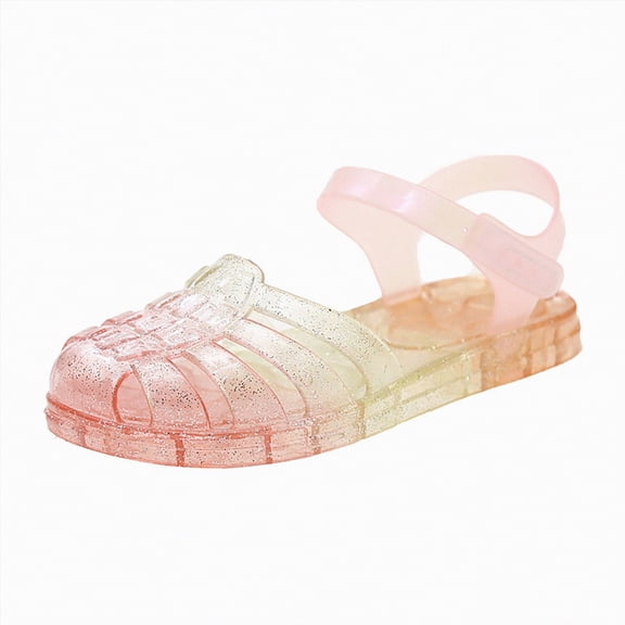 Linfrsh Girls Dress Shoes Girls Glitter Sneakers Comfy Fashion Shoes for Toddlers Easy Strap Closure(Orange,Size10)