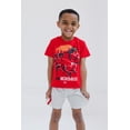 thumbnail image 6 of Disney Incredibles Toddler Boys' Graphic T-Shirt and Athletic Mesh Shorts Set Red/Grey Incredibles Team Action, 6 of 7