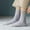 Grey, variant on Baqcunre Clearance! Crew Socks for Women, 1 Pairs Male Casual Striped Socks Solid Breathable Middle Socks, White Socks Women Crew, Womens Crew Socks Size