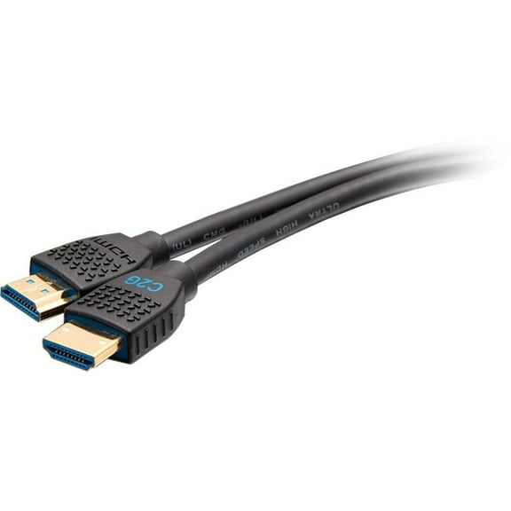 C2G 2ft Performance Ultra High Speed HDMI Cable 2.1 w/ Ethernet - 8K 60Hz, Black Jacket, Blue Insulation