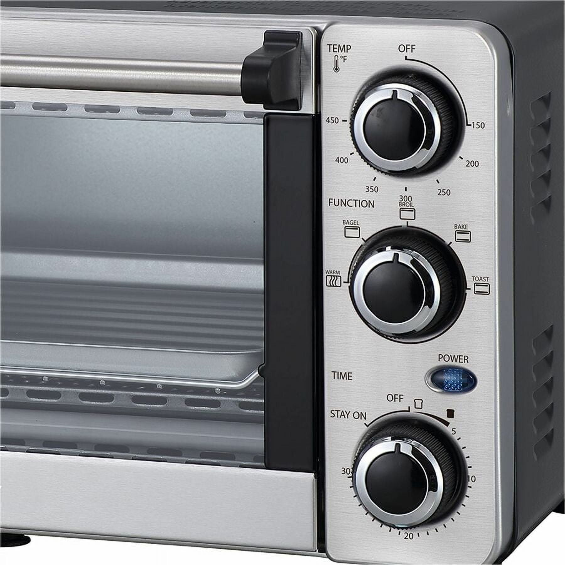 Danby DBTO0412BBSS 0.4 cu ft/12L 4 Slice Countertop Toaster Oven in Stainless Steel