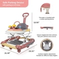 thumbnail image 4 of JieC 5-in-1 Baby Walker with Wheels,Infant Toddler Walkers Bouncer for Boys Girls,Pink, 4 of 12