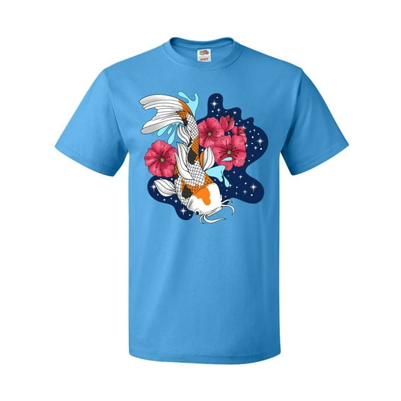 Inktastic Japanese Koi Fish Pond with Stars T-Shirt