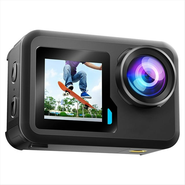 Cámara Deportiva HD 4K con Pantalla Táctil, Antivibración, Batería de Larga Duración, Resistente Al Agua Hasta 20 M.