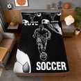 thumbnail image 3 of Erosebridal I Love Soccer Full Size Sheets, Sport Bed Sheets for Men and Boys, 4 Pieces, 1 Flat Sheet, 1 Fitted Sheet and 2 Pillowcases, 3 of 6