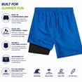 thumbnail image 4 of Quad Seven Boys Swim Trunks Quick Dry Swimming Shorts with Compression Liner, 4 of 7