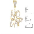 thumbnail image 3 of Hip Hop Rap Word Full Iced 14k Gold Plated Bling For Real / No Cap Sign Letter Pendant HC 1431 G ( 20") / Metaltree98, 3 of 3