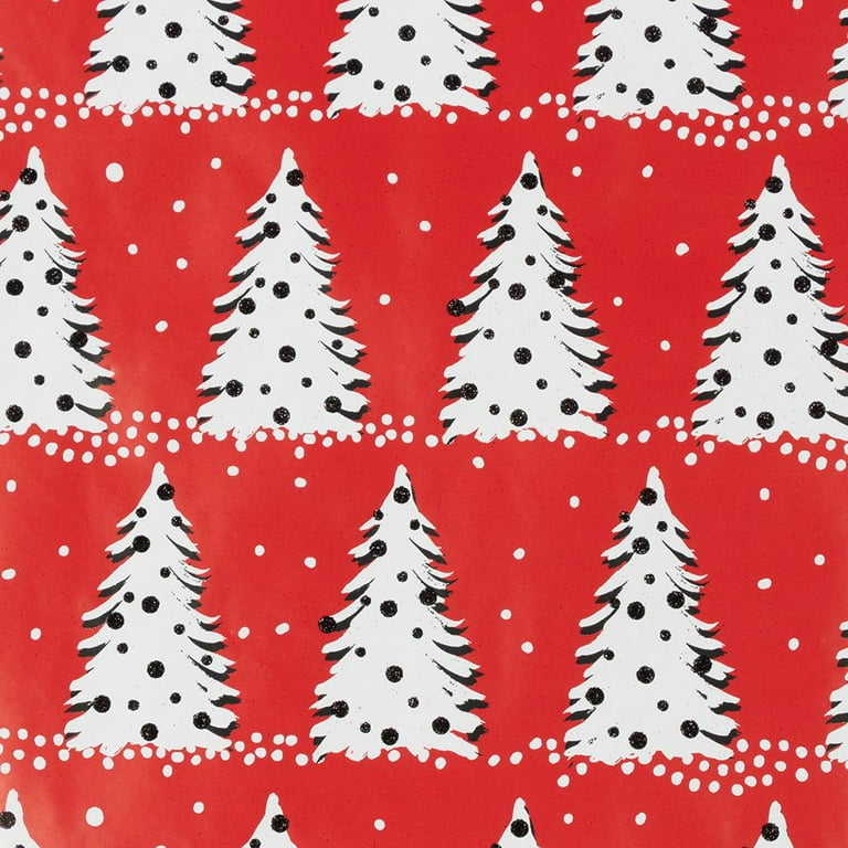 Holly and Lights Forest Wrapping Paper