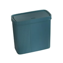 jicheng Slim Narrow Bathroom Trash Can Multipurpose for Apartments, Condos Waste Bin Dark Green