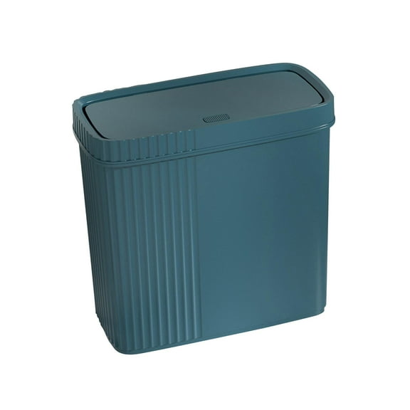 jicheng Slim Narrow Bathroom Trash Can Multipurpose for Apartments, Condos Waste Bin Dark Green