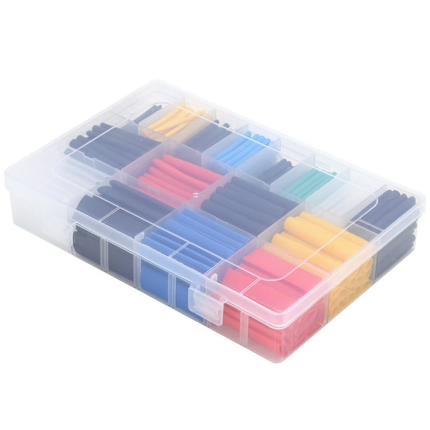 580 piezas de tubos termorretráctiles de colores, fundas de aislamiento de nailon para cables retráctiles con contracción 2:1