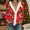 Watermelon Red, variant on Only Moment Pink Merry Christmas Shirts for Women Button Down Blouses V Neck Long Sleeve Santa Blouse, Winter Xmas Holiday Apparel for Women XL