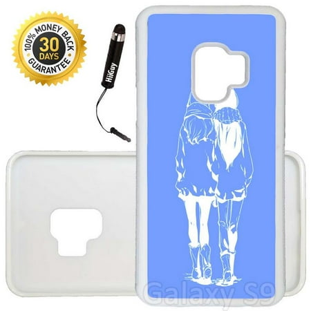 Custom Galaxy S9 Case (Anime Best Friends) Edge-to-Edge Rubber White Cover Ultra Slim | Lightweight | Includes Stylus Pen by (Top 10 Best Anime Openings)