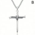 thumbnail image 1 of Fashion Steel Nail Rope Cross Pendant Necklace For Men Q4P9 V0Z7 Jewelry, 1 of 8