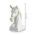 thumbnail image 3 of Living Room Decor Horse Decor White Gold Accent Table Decor for Coffee Table Shelf Home Living Room Decoration, 3 of 5