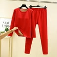 thumbnail image 3 of Scyoekwg Womens Two Piece Sets Winter Bottomed Double-sided Velvet Plush Thick Insulation Set Long Sleeve Tops Long Pants Casual Matching Outfits Fashion Tracksuit (Red,XXXL), 3 of 5