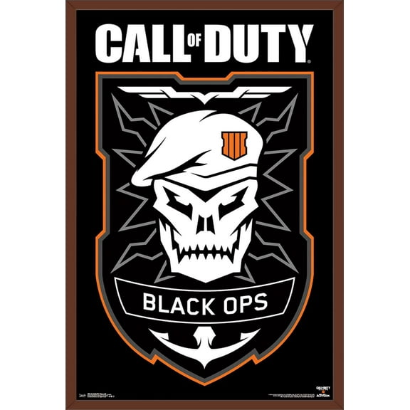 Call of Duty: Black Ops 4 - Logo Wall Poster, 22.375" x 34", Framed