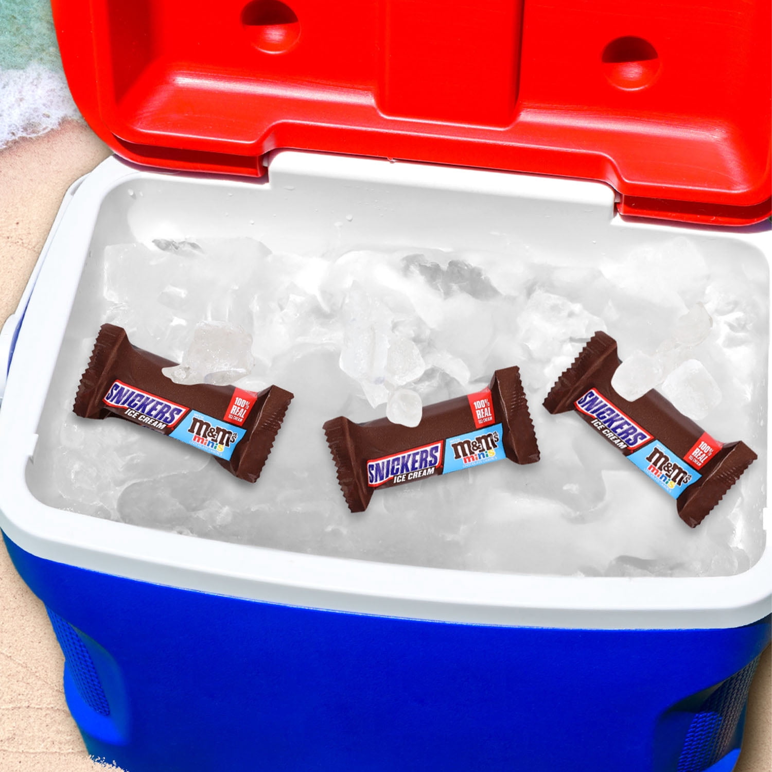 Snickers Ice Cream Minis Caramel Peanut Butter Ice Cream Bars with M&M'S MINIS - 10 Pack