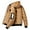 Khaki, variant on Reversible Hooded Jacket Heavy Duty Winter Coat With Detachable Lined Hood For Extreme Cold Weather And Warmth