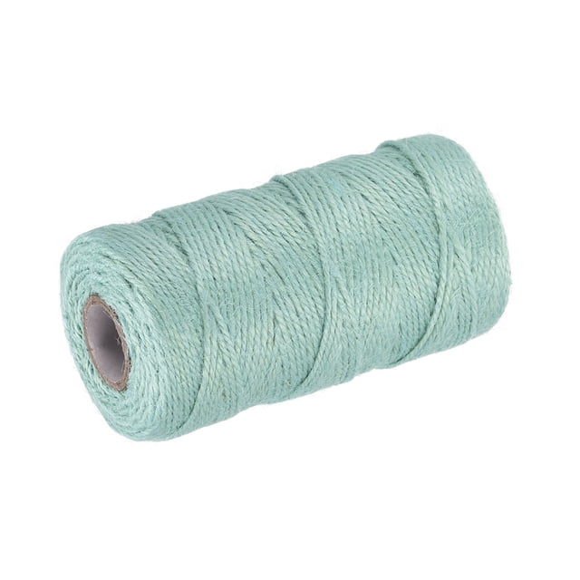 328 Pies Jardín Cordel, 2mm Artesanía Yute Cordel Cuerda Yute para Arte Obras, Bricolaje Artesanía, Regalo Envoltura, Ártico Azul