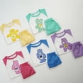 thumbnail image 4 of Ropa de verano para niños 2024, ropa para niñas pequeñas, camisetas y pantalones cortos con dibujos animados de osos cariñosos, conjunto de 2 piezas para niños, parte superior e inferior, 4 of 5