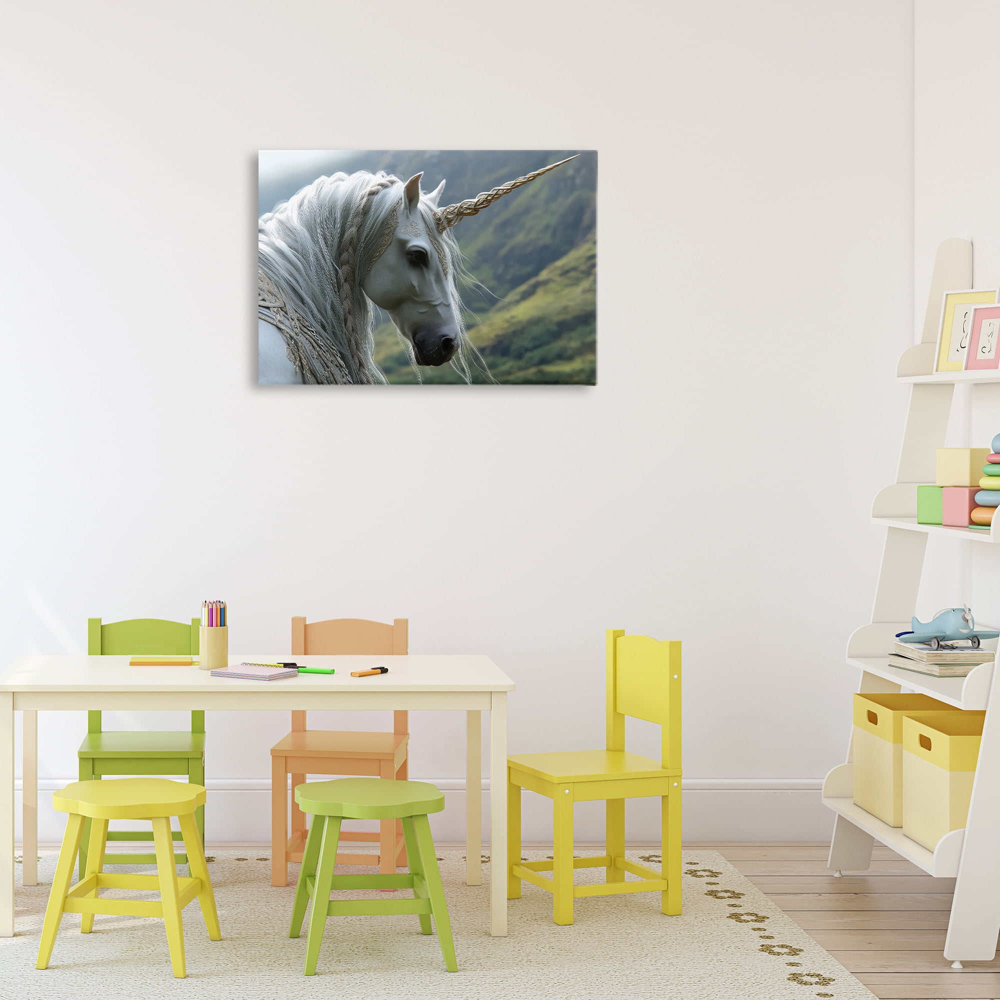 Stupell Industries Celtic Unicorn Braided Mane Canvas Wall Art, design by The Wands Want
