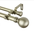 thumbnail image 2 of InStyleDesign  Sphere Light Gold Adjustable Double Curtain Rod/ Finial Set 48 to 84 inch, 2 of 3