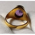 thumbnail image 3 of Natural Amethyst Ring Amethyst Gold Plated Ring Men's Ring Personalized Gift 925 Sterling Silver Gift For Men Statement Ring Gift For Her, 3 of 3
