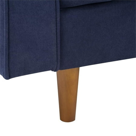 CorLiving - Mulberry 2-Seat Fabric Upholstered Modern Loveseat - Navy Blue